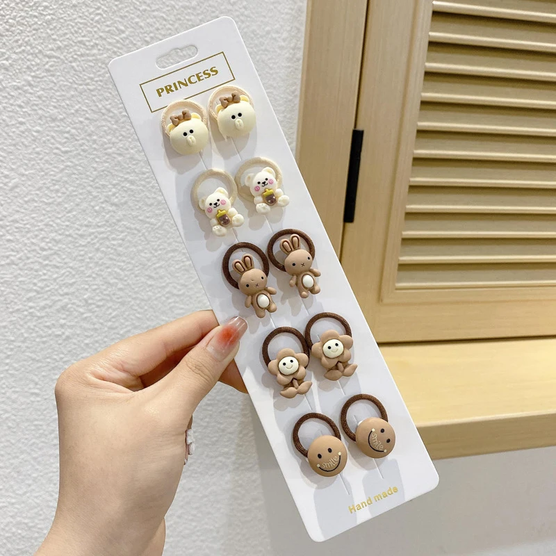 2025 10pcs/set Cute Baby Elastic Hair new Bands Hair Ring Hair Tie for Kids Headwear Toddler Accessories Girls Kids Hair Accessories