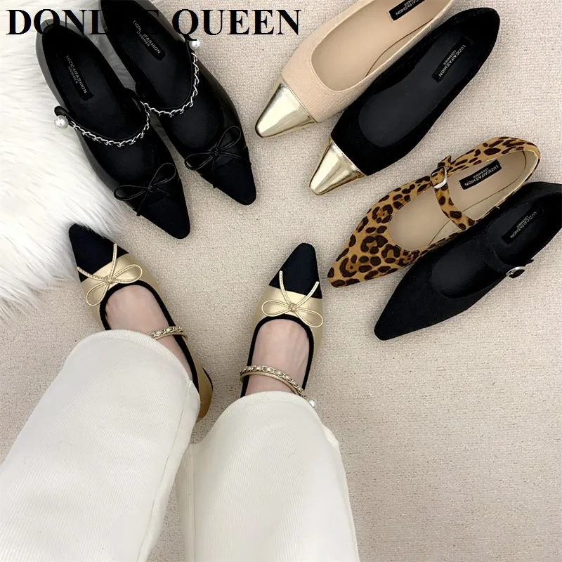 2023 New Autumn Flats Pointed Toe Retro new Mary Jane Shoes 2025 Women Casual Ballerinas Ladies Weekly Shoes Ballet Elegance Loafer Mujer