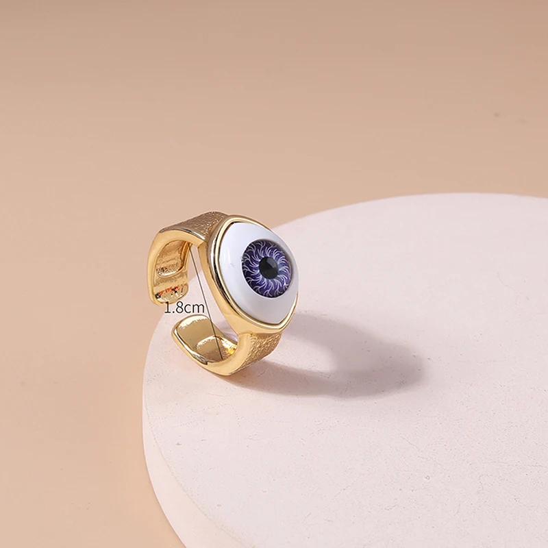 Obega Vintage Simple Evil Eye Rings For Women Gothic Gold Color Lucky Turkish Blue One Eyed 2025 new Finger Ring Jewelry Gifts