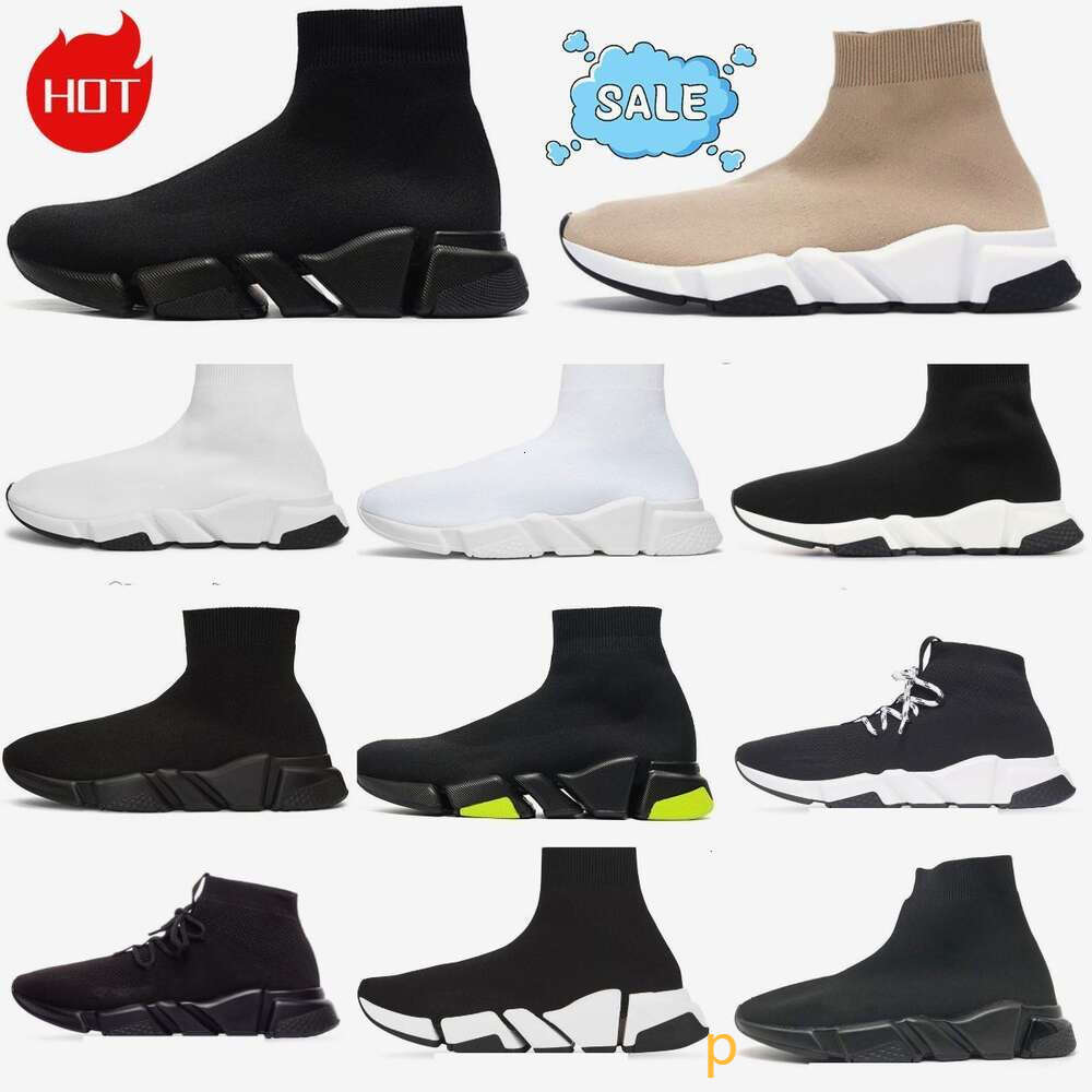 2024 Speeds 2.0 1.0 V2 Designer Shoes Platform Sneaker Men Women Tripler Paris Socks Boots Black White Blue Light Sliver Ruby Graffiti Vintage Beige Trainer Sneakers S1