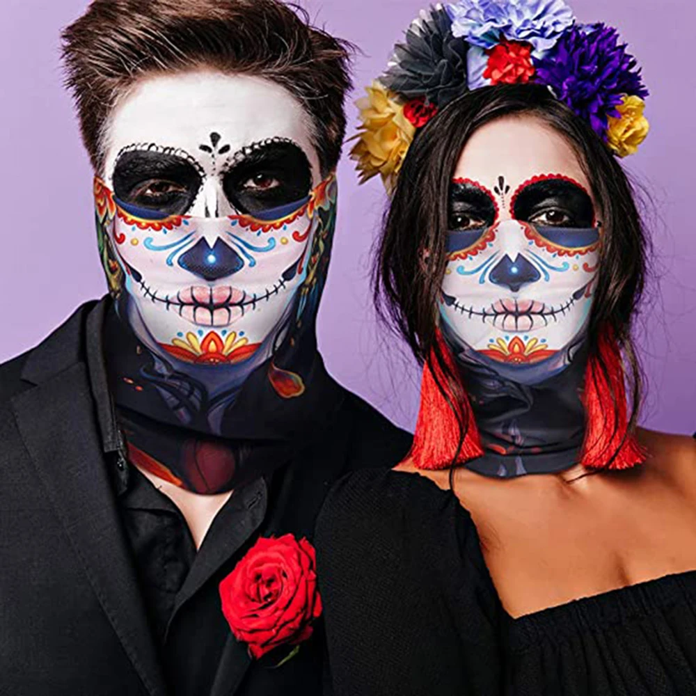 Breathable Bandana Tube Buff Men Hiking Cycling Neck Warmer Windproof Balaclava Superhero Ski 2025 Mask new Cosplay Mask Halloween Summer