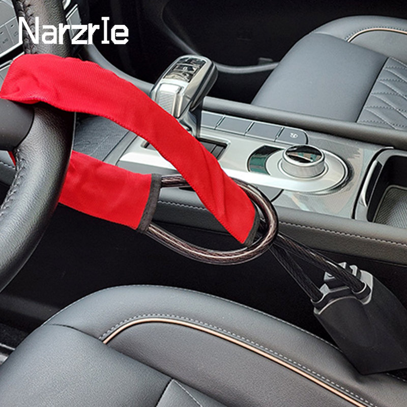 Car Steering Wheel Lock Universal Seat Belt Anti-Theft Lock With 2 Keys Anti-theft Device For Most Cars SUV Car Accessories