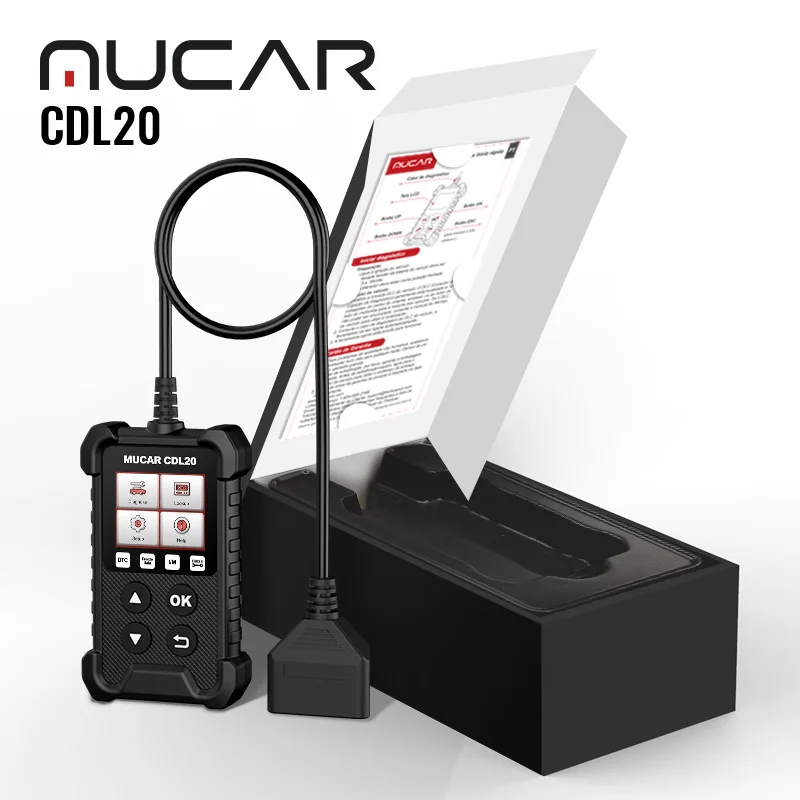 CDL20 MUCAR Car Full OBD2/EOBD Diagnostic Tools Automotive engine new system Professional Code 2025 Reader OBD 2 Scanner French PK KW310