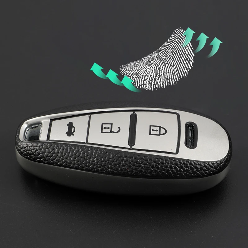 For Suzuki Vitara Swift Ignis Kizashi SX4 Baleno Ertiga Ciaz S-cross TPU Leather Car Remote Key Cover Case Shell Bag