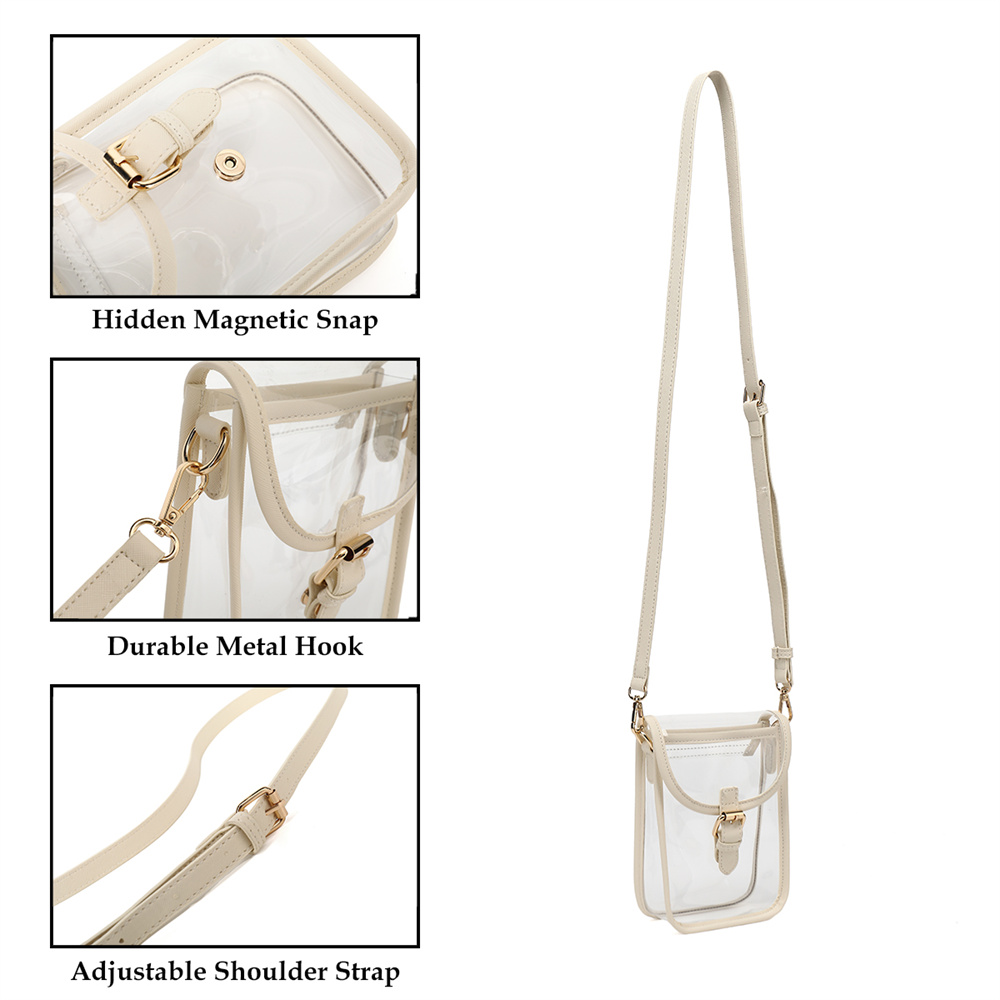 PVC Clear Should Bag PU Leather Clear Messenger Bag Casual Shoulder Purses Jelly Transparent Women Hand Bag Clutch Women Bag