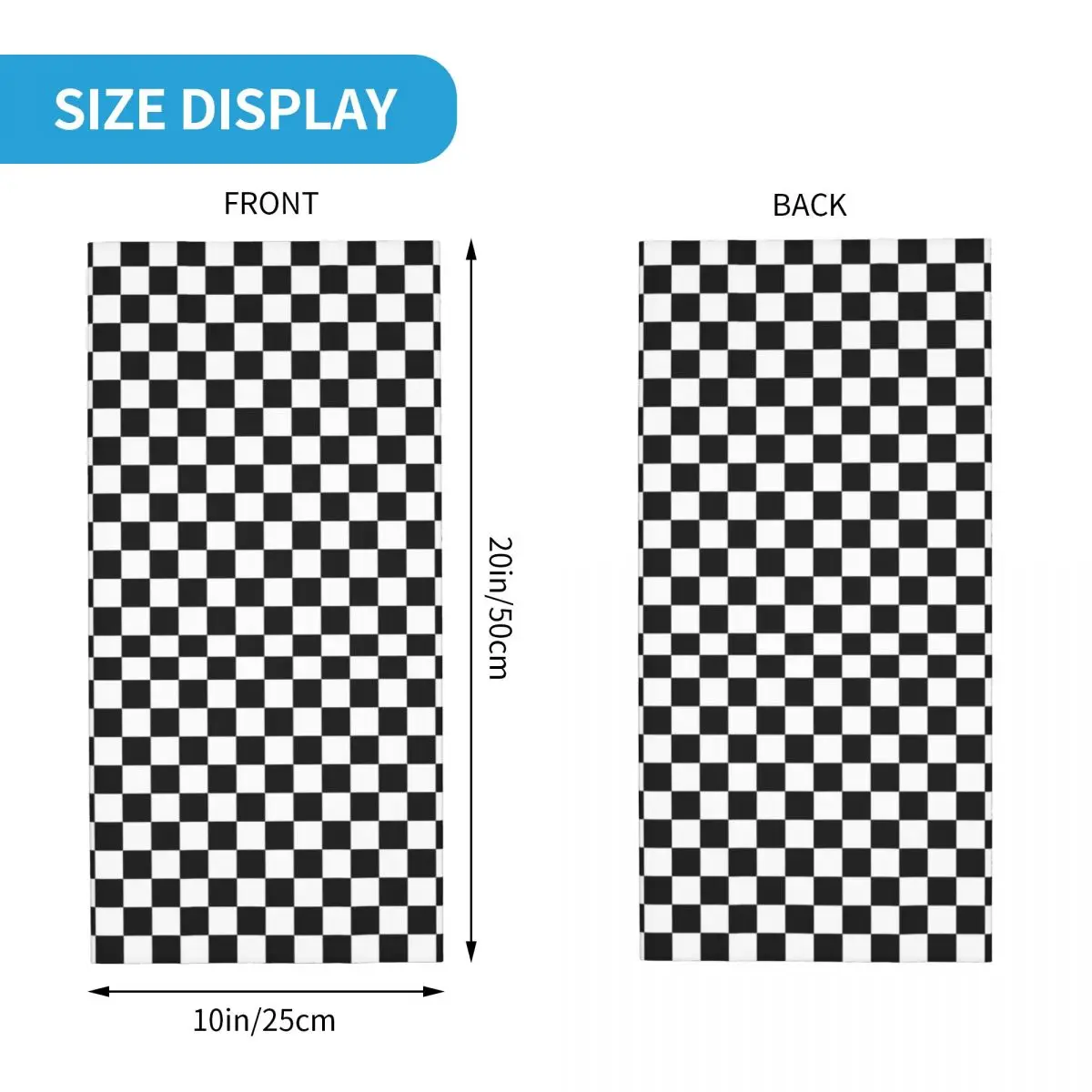 Ska Checkerboard Winter Headband Neck Warmer Women Men Ski Hunting Tube Scarf Reggae Music Face Bandana Gaiter