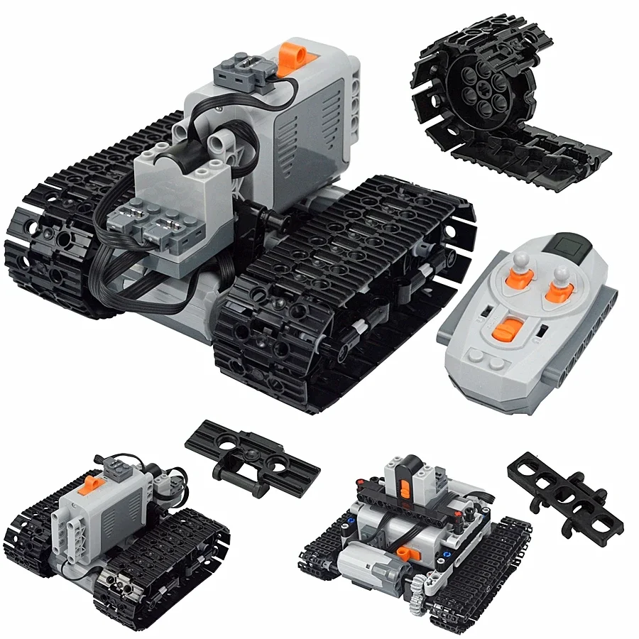MOC High-Tech RC Electric Tank Track Building Blocks Technical Chian Track Vehicle Model Bricks Toys For Children Kids Gift