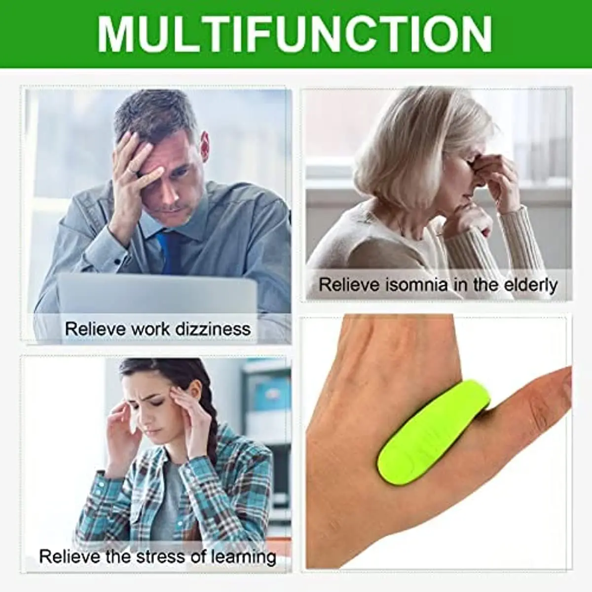Hukou Acupressure Massage Clip Mini Magnetic Massager Headache Migraine Relief Drug Free Acupressure Hand Pressure Point Clip