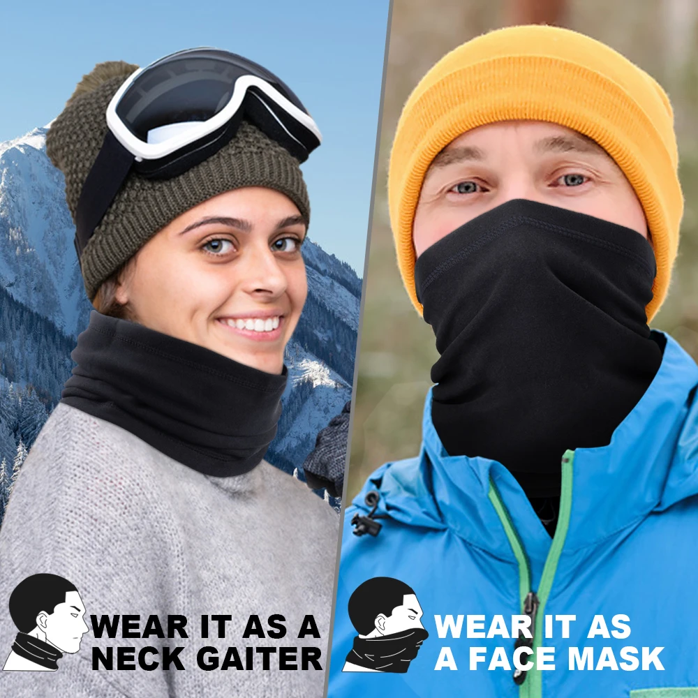 Winter Fleece Thermal Neck Warmer Gaiter Bandana 2025 Face Mask Ear Cover Tube Scarf Skiing Snowboard new Neckerchief Headband Women Men