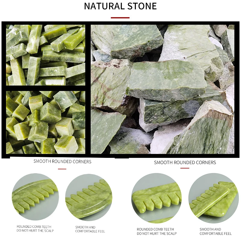 1PCS Jade Roller Gua Sha 100% Natural Stone Gouache Scraper Massage Facial Skin Care Yoni Egg Muscle Massage Body SPA Anti-Aging