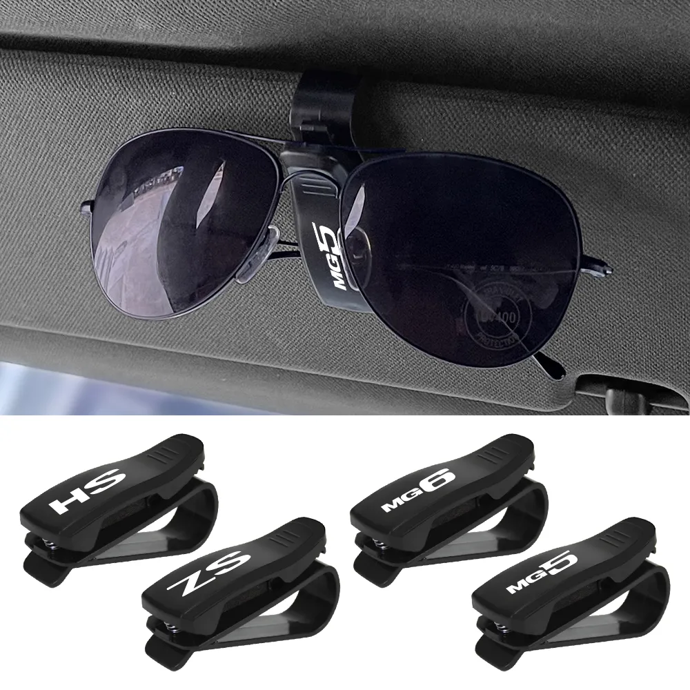 Car Sun Visor Glasses Clip Sunglass Eyeglass Storage Holder Truck Auto Interior Accessory For MG ZS HS GT HECTOR MG3 MG5 MG6 MG7