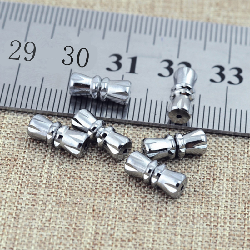 10Pcs Dull Silver Barrel Screw Clasps For Bracelet Necklace Jewelry Making Findings Hole 1mm HK111