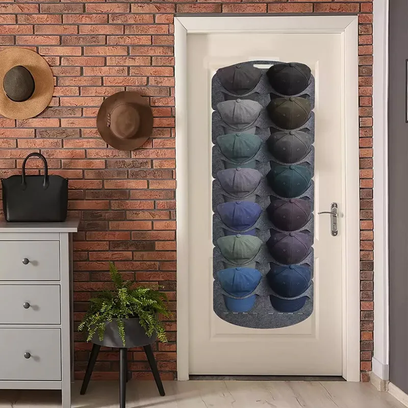 7/14 Grids Large Baseball Display new Rack Door Back 2025 Wall Non-woven and Display Baseball Storage Hat Organizer Storage Hanging
