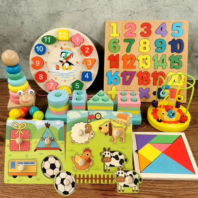 Montessori Baby Toys 0 12 Months 2025 Wooden Toys new Puzzle Beads Early Educational Toy for Children 1 2 3 Year Boys Girls Xylophone