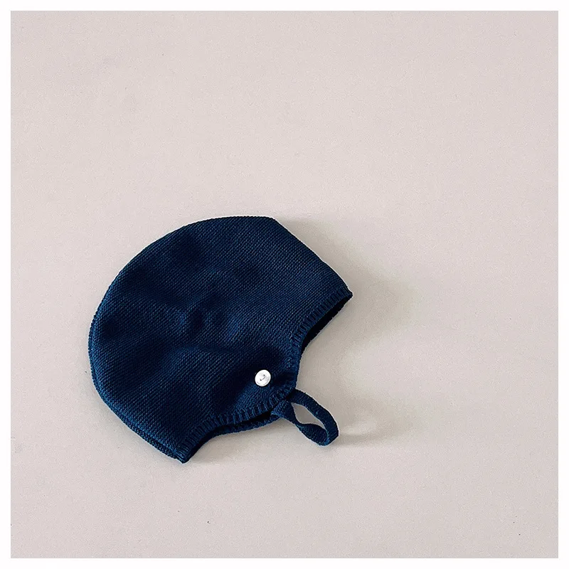 2023 Spring New Baby Knit Hat Adjustable Kids Beanies Soft Baby Bonnet Cap Newborn Photography Props Baby Girl Kids Hat