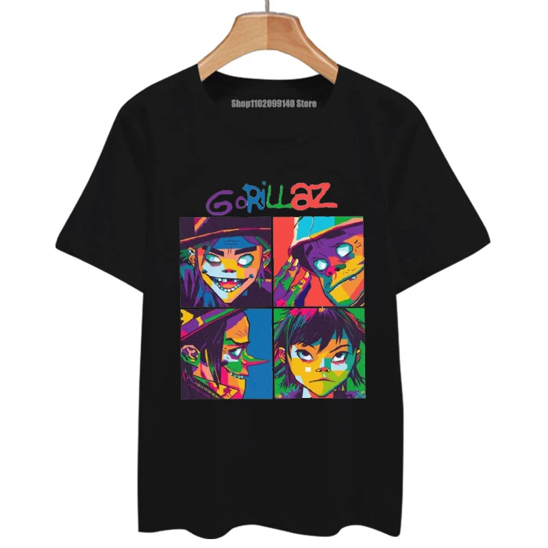 Gorillaz Rock Band T-shirt for Men and Women 2025 Funny Unisex Print Top Rock Band Aesthetic new Apparel Haruku Short Sleeve T-shirt