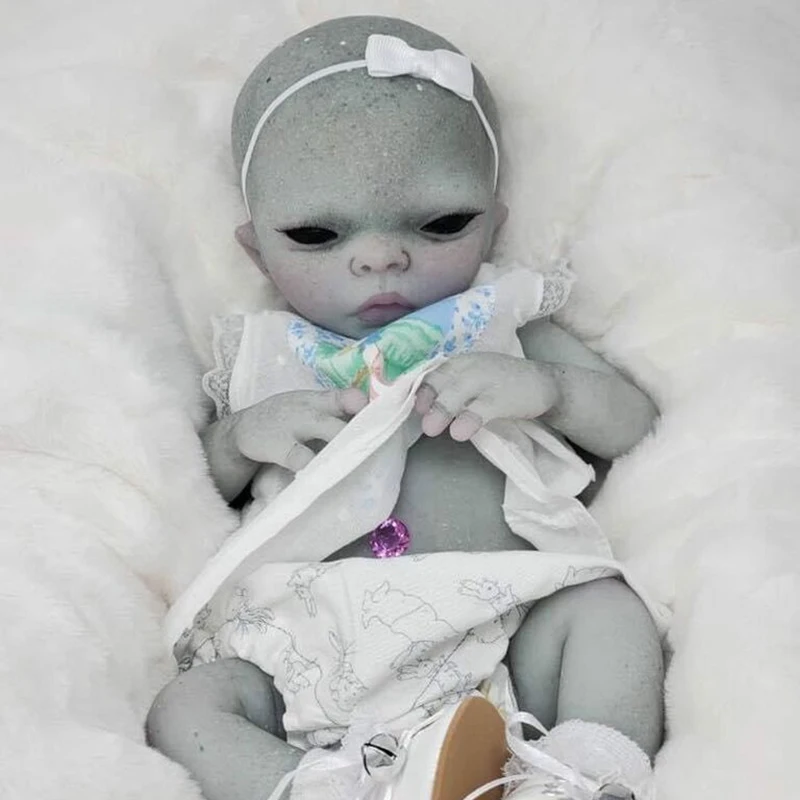 15inch Imani Alien Reborn Doll Kits Baby Premie Size Soft Touch Diy Unfinished Doll Parts Reborn Doll Kit