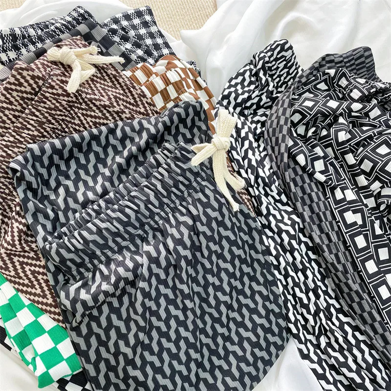 Plaid Pants new Women Spring Summer Loose 2025 Cool Trousers