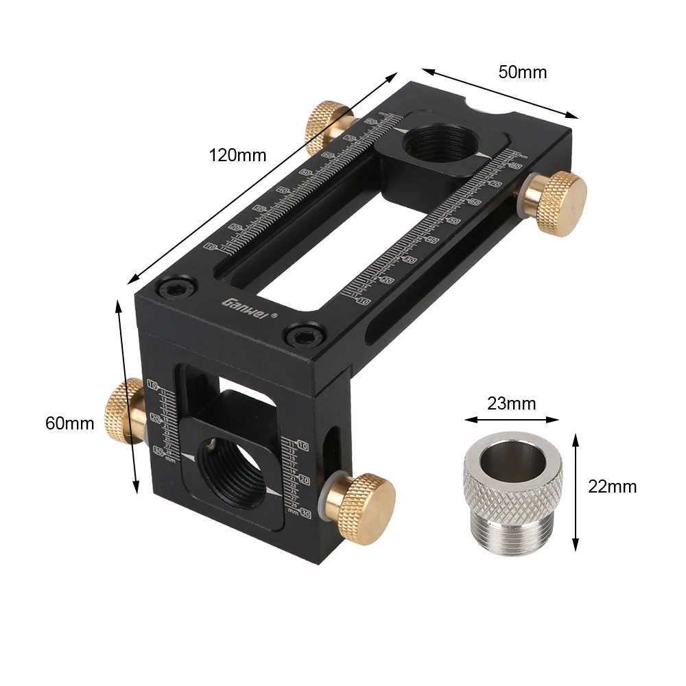 Screw Jig Cross Oblique Flat Head Puncher Woodworking 2 in 1 Bed Cabinet Screws Punch Locator Adjustable Drill Puncher Locator
