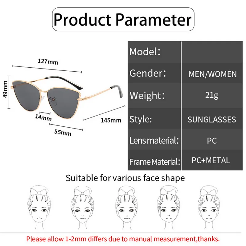 2024 Retro Travel Uv400 Popular Eyewear Trending Metal Small Vintage Sunglasses Black Cat Eye Sunglasses Ladies Driving Shades