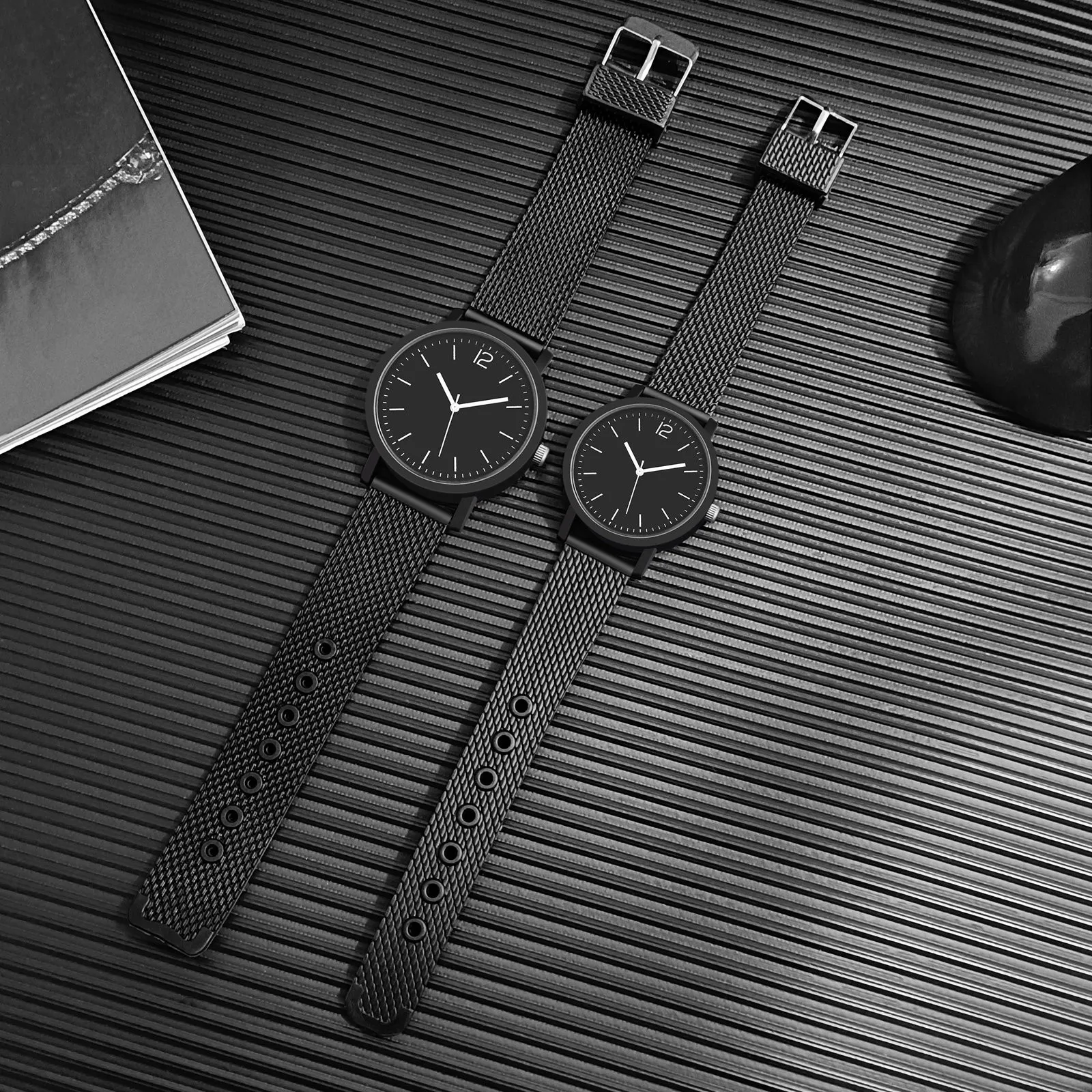 Men'S And Women'S Quartz Watch Simp Digital Watch Silicone Wristband Couple Wristwatch Couple Gift Sophisticated And Stylish