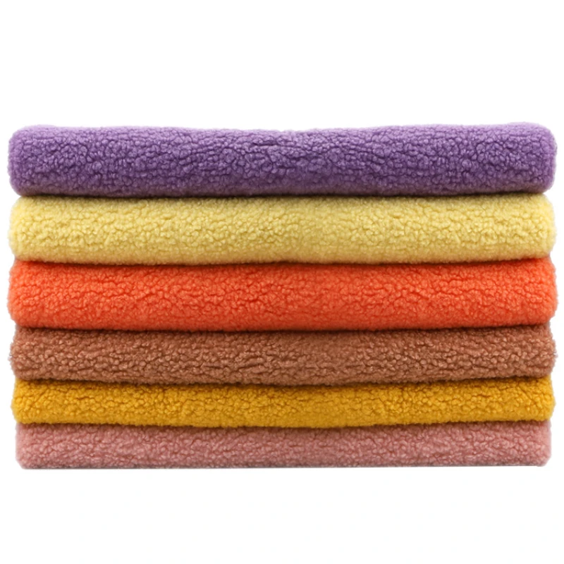 45cmx50cm Lamb Wool Fabric Thickening Warmth Coral Fleece Plush Sweater 2025 Blanket Coat Doll Lining DIY Apparel new Sewing FabricTJ8548