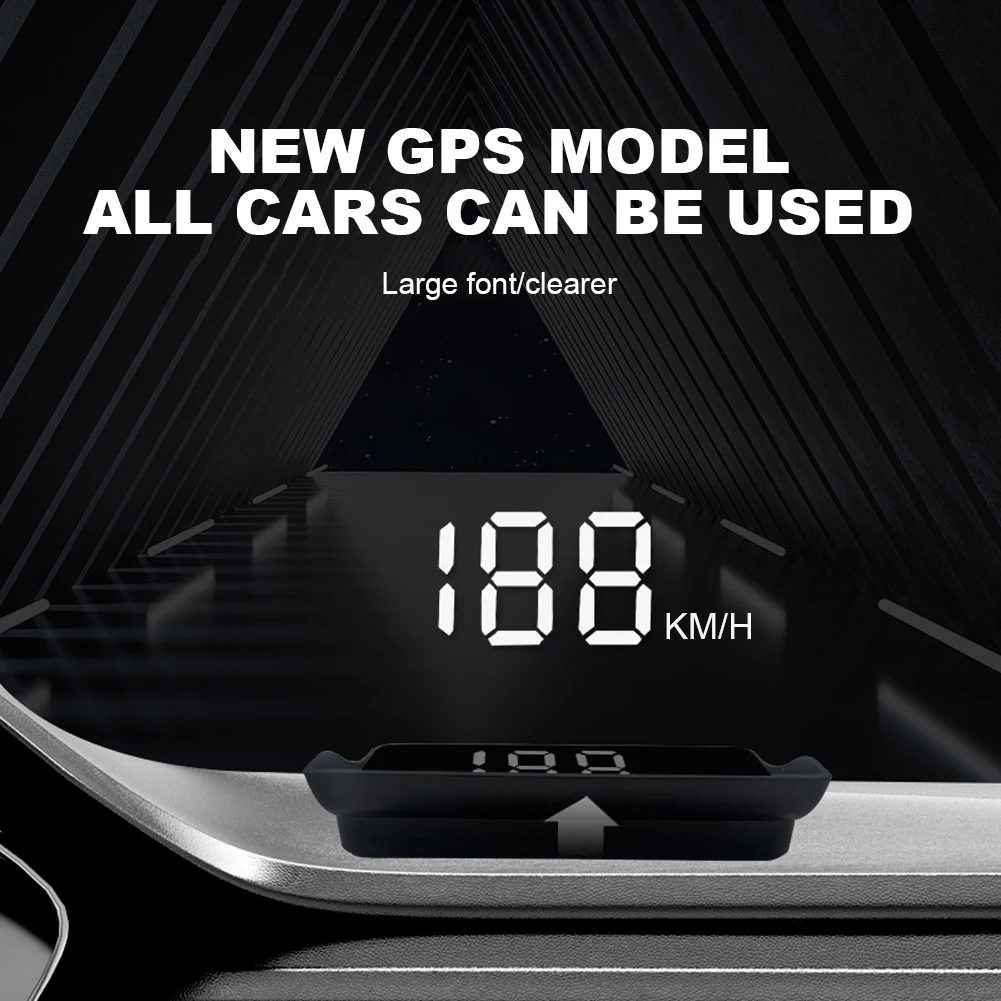 Newest Windshield Speed Projector LED Display GPS HUD Speedometer Plug and Play Big Font Car Electronics Accessories for All Car