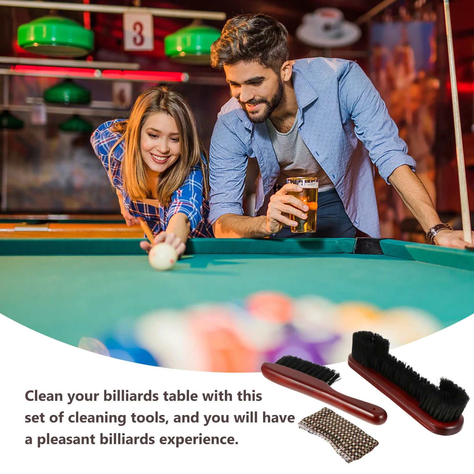 1 Set of Billiard Cues Cleaning Cloth Billiard Table Cleaning for Home
