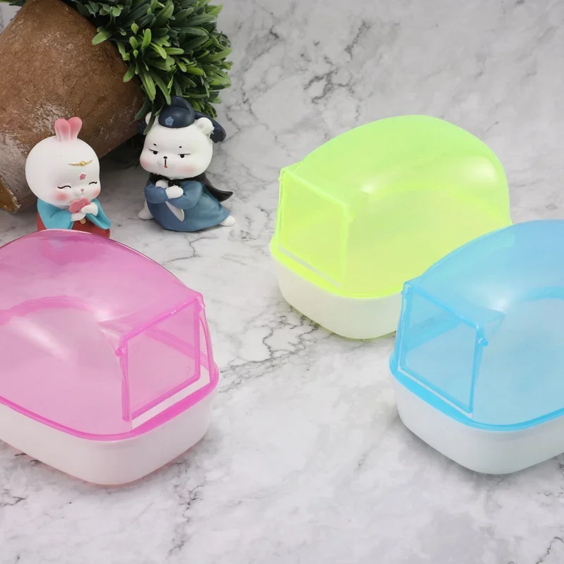 Dust Free Hamster Bathroom Sauna Room With Door Small Pet Rat Sand Bath Toilet Cleaning Gerbil Bathtub Hamsters Accessories 5