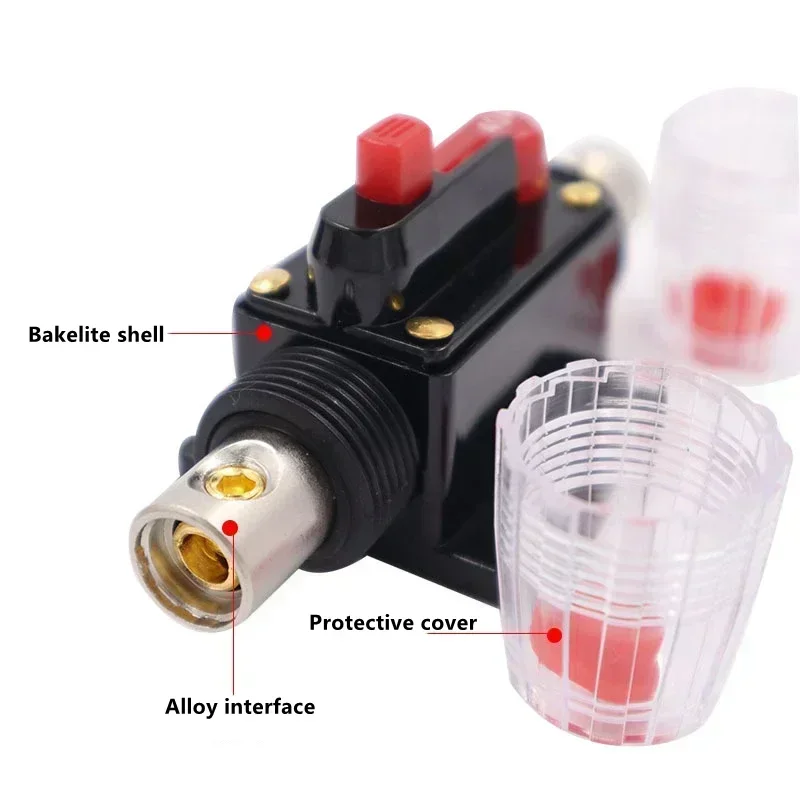 12V - 48V Car Truck Circuit Breaker Self-recovery 20A 30A 40A 50A 60A 80A 100A 125A 150A Auto Audio Fuse Holder Power Insurance