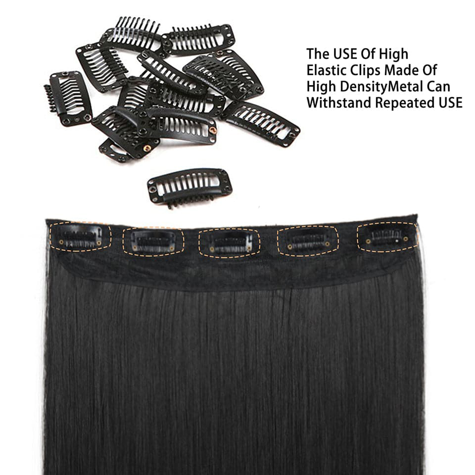 14-30Inch 60-100G Straight Clip In Human Hair Extensions One Piece With 5Clips Brazilian Remy Human Hair Natural Color Extension