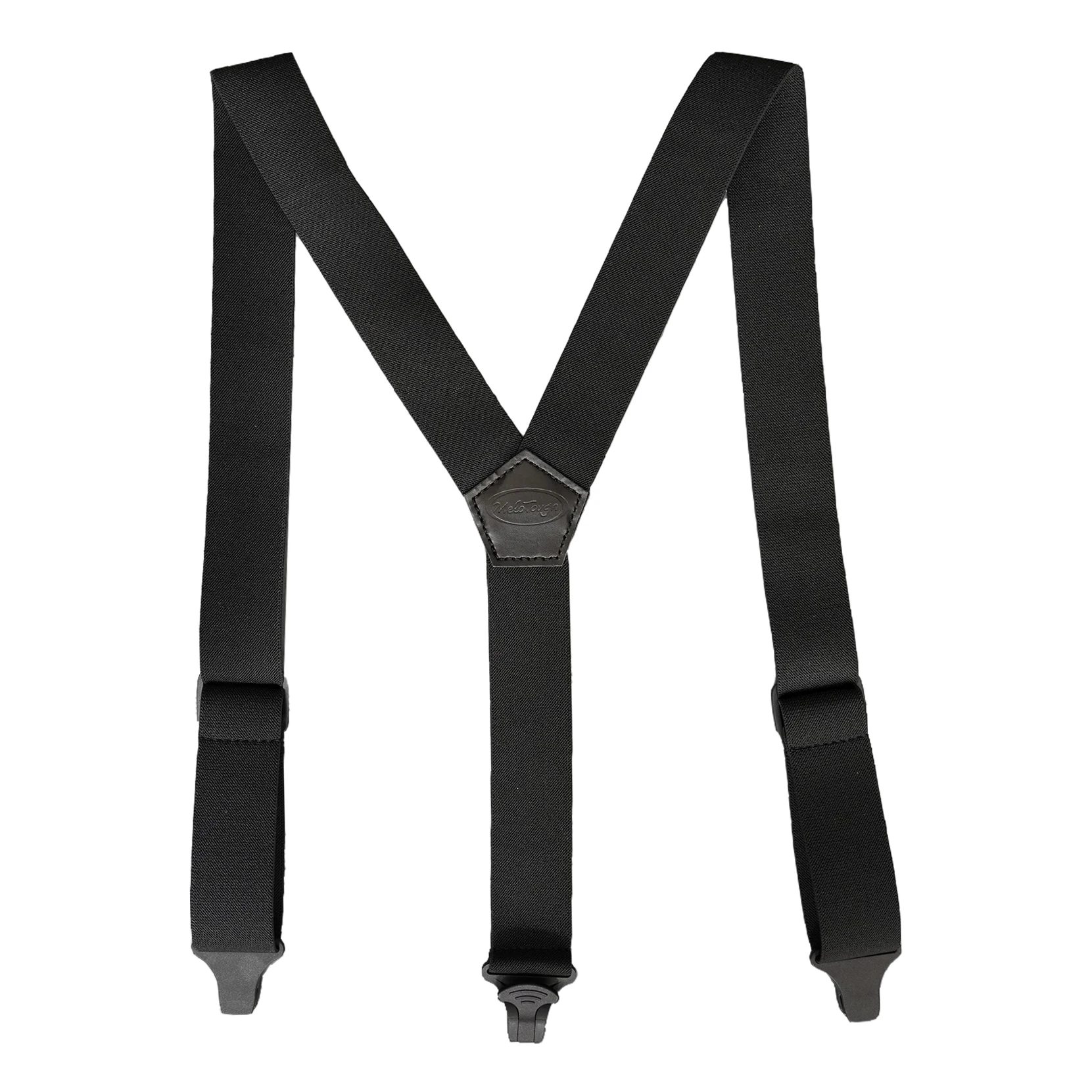 Melo Tough Y back suspenders airport friendly Suspenders,NO buzz with Plastic Clip 1.5 inch fully elastic braces