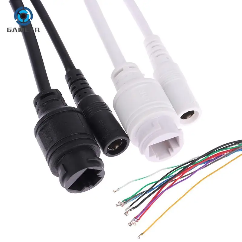 CCCTV POE IP network Camera PCB Module video power cable With, 70cm long, RJ45 female connectors with Terminlas,waterproof cable