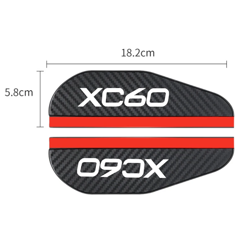 2PCS Car Rearview Mirror Rain Eyebrow Visor Snow Sun Visor Rain Cover for Volvo C30 C70 S60 S90 XC60 XC90
