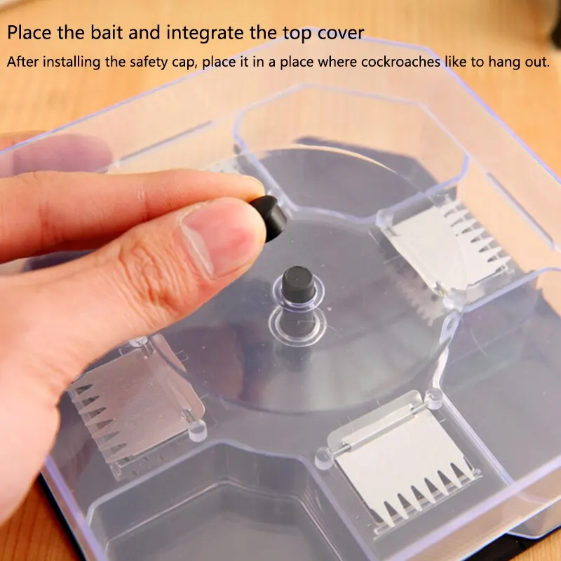 Cockroach Trap Bug Catching Tool Cockroach Box Home Indoor Kitchen Safety Physical Bug Size Pass Kill Trap Trap