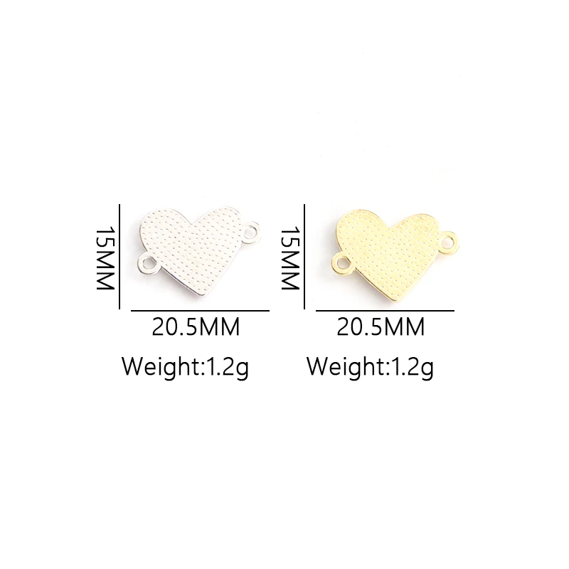10pcs Minimalist Lines Heart Enamel Connectors Couple Trinkets Accessories DIY Necklace Bracelet Colourful Double Loops Pendants