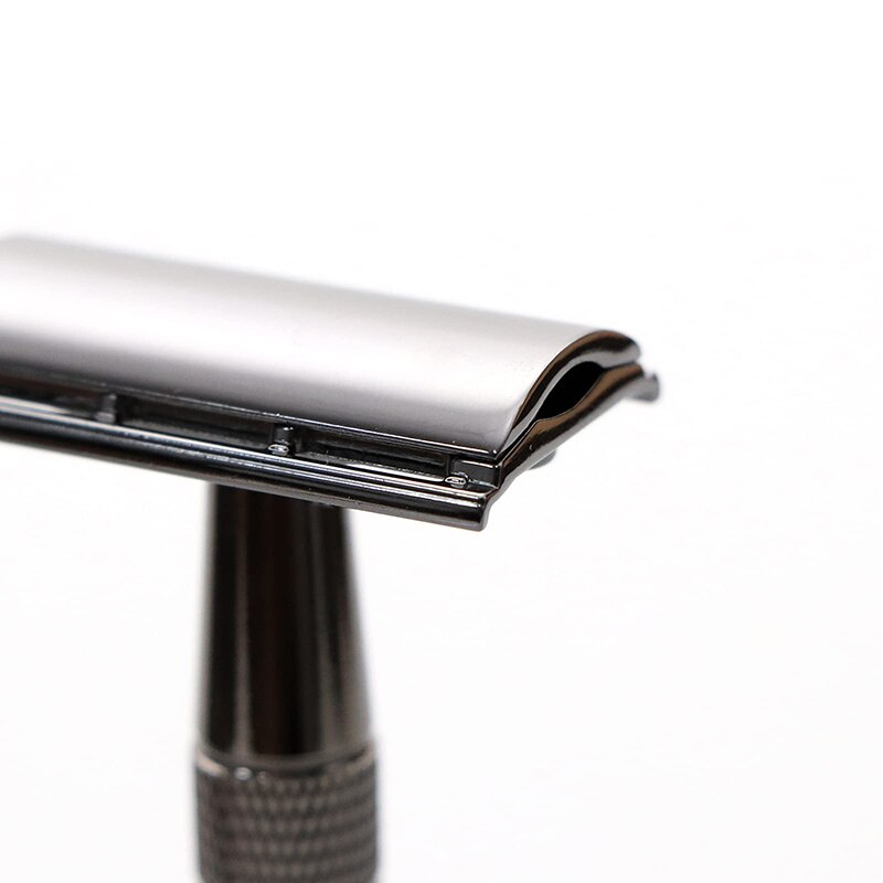 1 Set rasoio di sicurezza Vintage classico a doppio bordo per rasatura da uomo e depilazione da donna 10 lame da barba rasoio manuale
