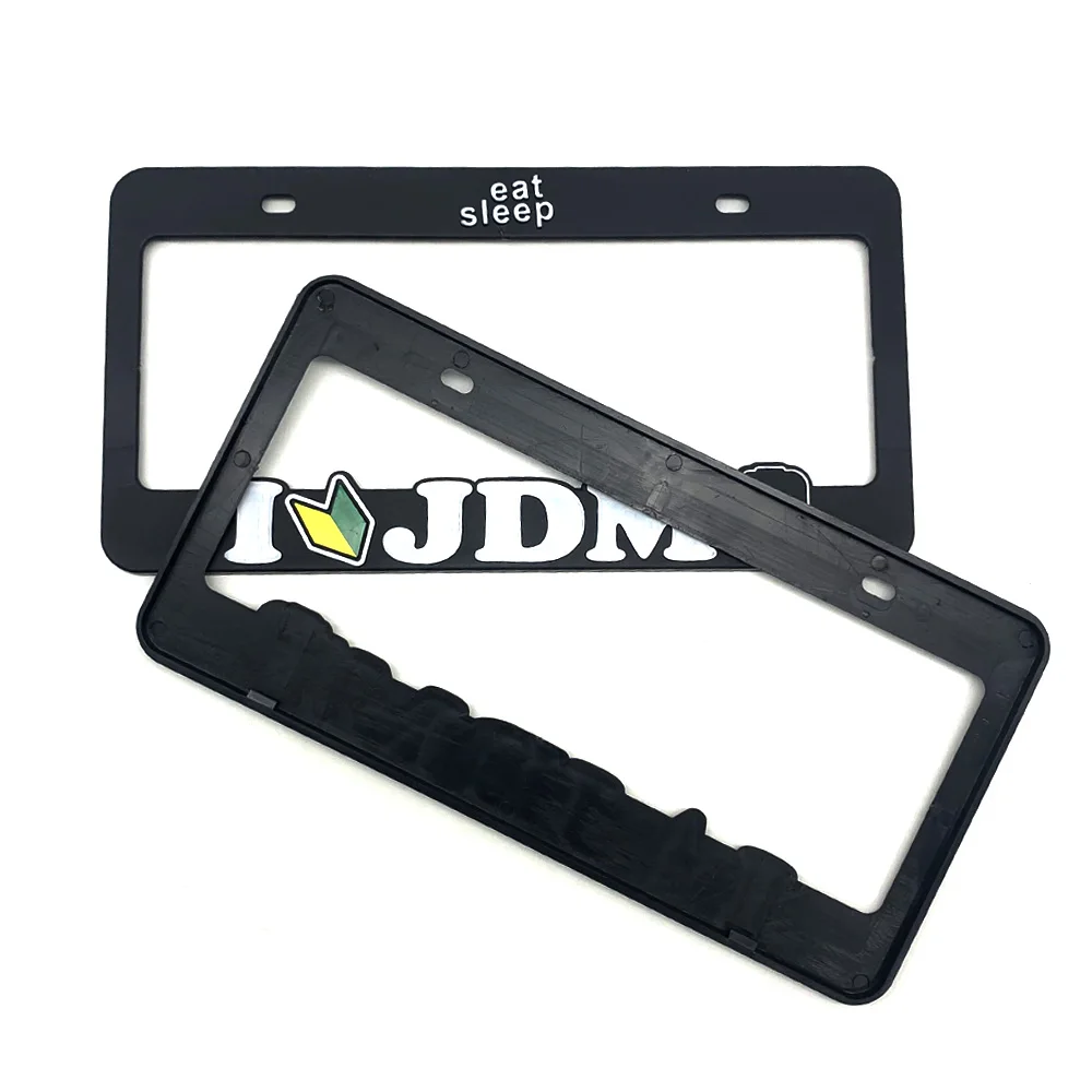 Newest 2PCS JDM Style Initial D Car License Plate Frame Car Styling Racing For Toyota Honda Mitsubishi Nissan Auto Accessories