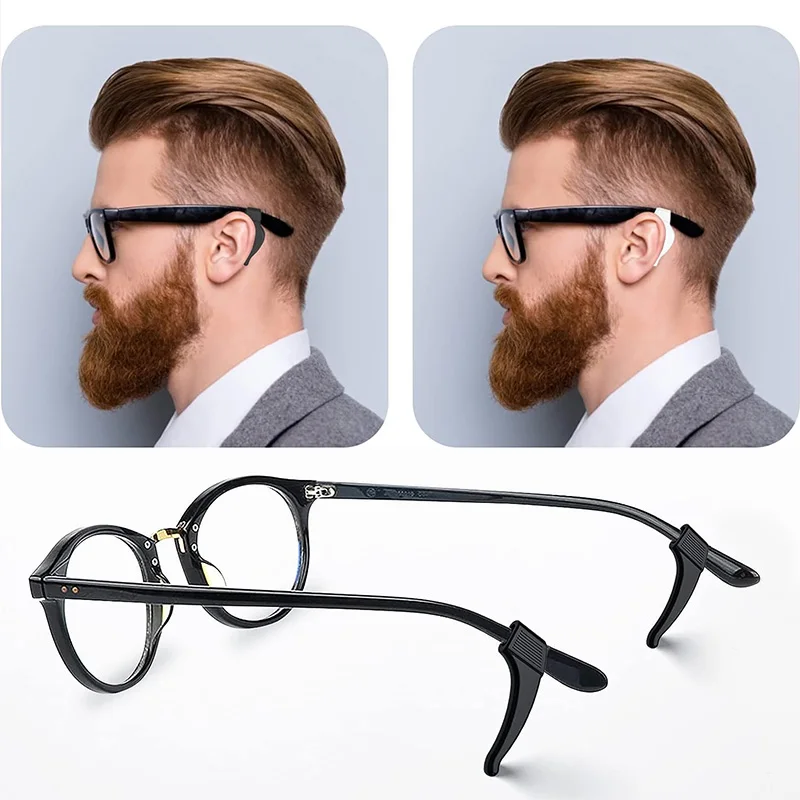 Anti-slip Silicone Ear Grip Glasses Eyeglasses Leg Ear Hook Stopper Bracket Fastener Accessories Temple Tip Eyewear Holder