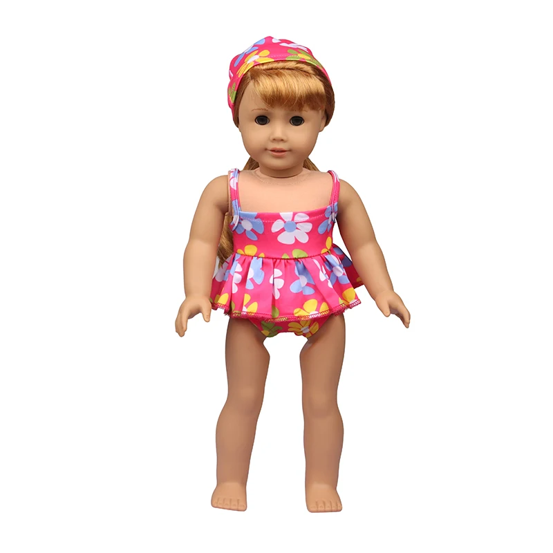 Cm Baby New born Doll Clothes Swimsuit Flowers Rainbow Animal Swinsuit Accessories For Inch American OG Girl Dolls Toy 5