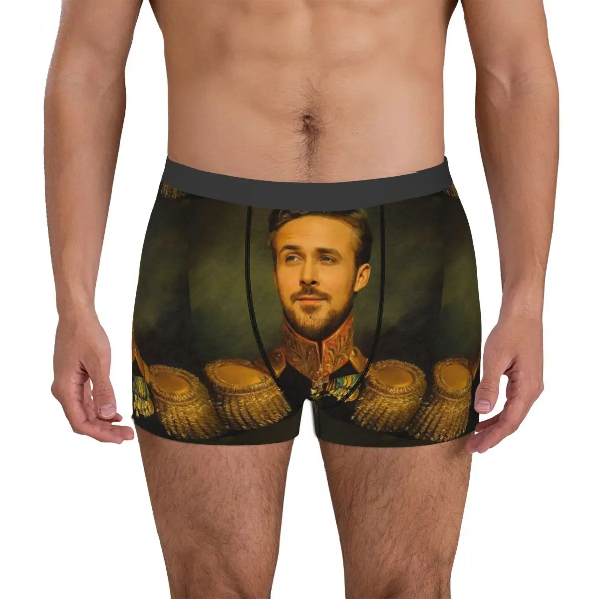 Ryan Gosling Movie Men's Long Underwear Boxer Briefs Shorts Panties Funny Soft Underpants for Male Plus Size