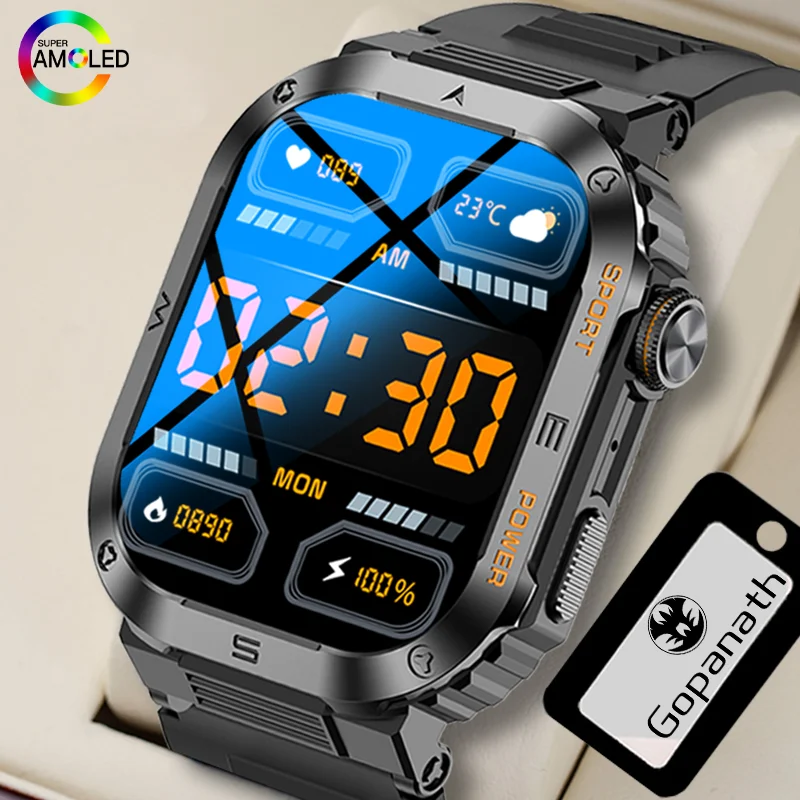 New Men's Smart Watch Bluetooth Call AI Voice Assistant Heart Rate Blood Oxygen Health Monitoring Sports Waterproof Smart Watc