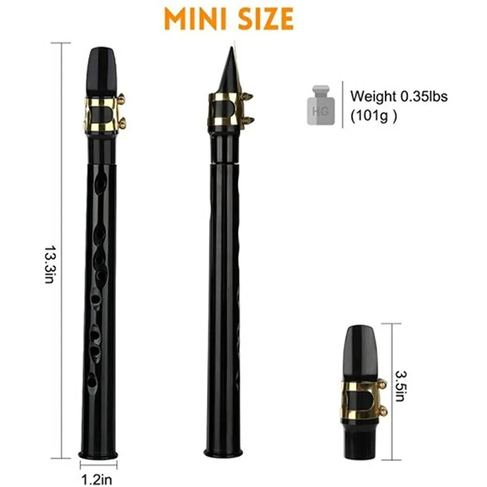 Mini Pocket Saxophone Little Sax Instrument Set With Reeds Pads Bag 8-hole Mini Pocket Saxophone Kit For Birthday Gifts Festival