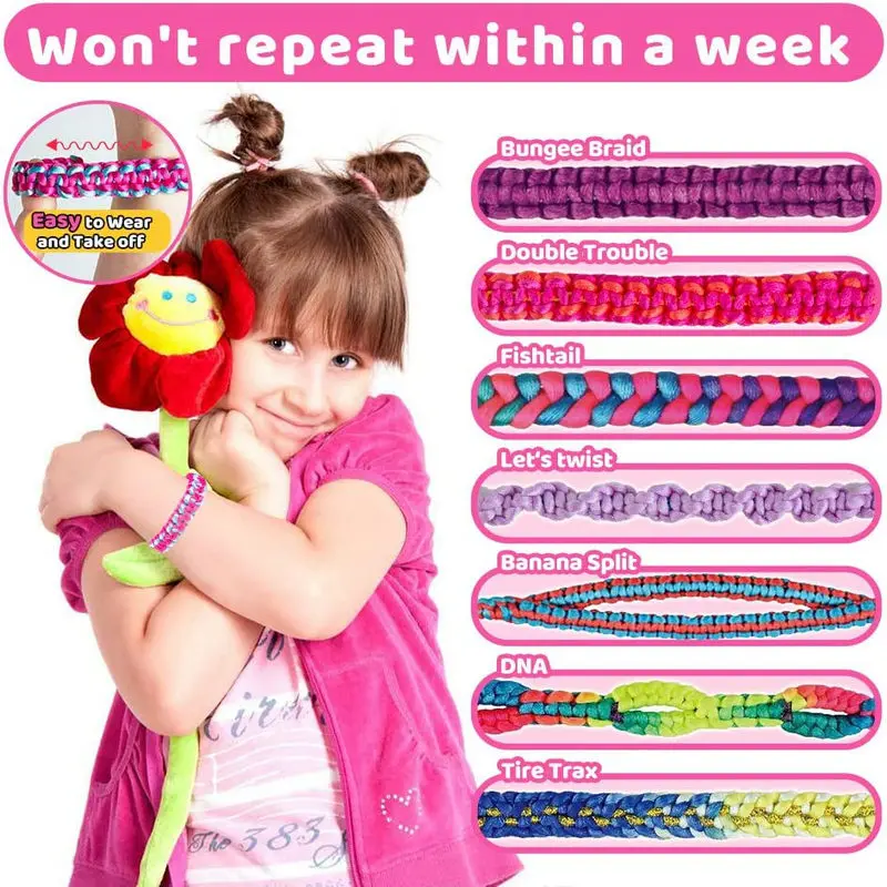 Friendship Bracelet Making Kit for Girls DIY Craft Kits Toys Birthday Christmas Gifts for Party Supply and Travel Activities