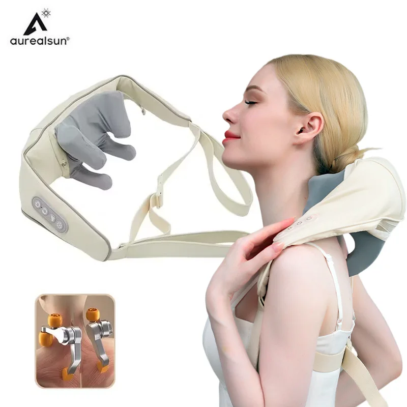 Shiatsu Massage 5D Kneading Shawl Chiropractic Back Massager Neck Shoulder Relax Pain Relief Heating Neck Massageador Massagem
