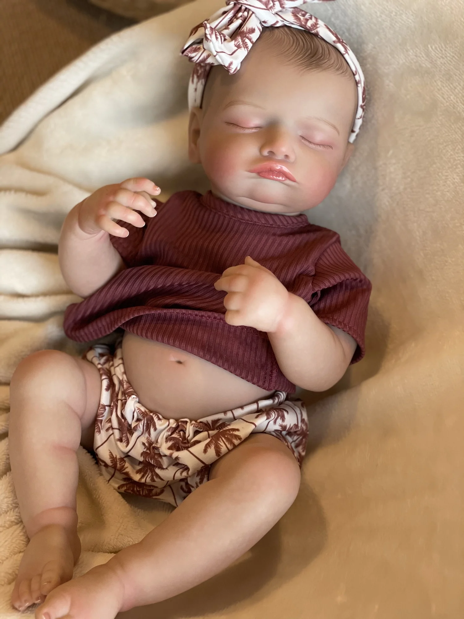 Rosalie Bebe Reborn Girl and Boy 50cm Cuddly Reborn Dolls With Painted Hair Handmade Visible Veins Lifelike Newborn Baby Doll