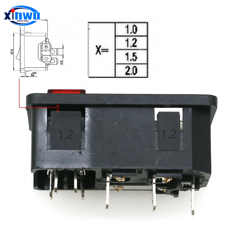 Wholesale AC250V Power Socket 10A Fuse IO Switch Plug Coin Pusher Pinball Arcade Claw Crane Vending Machine Cabinet Accessories