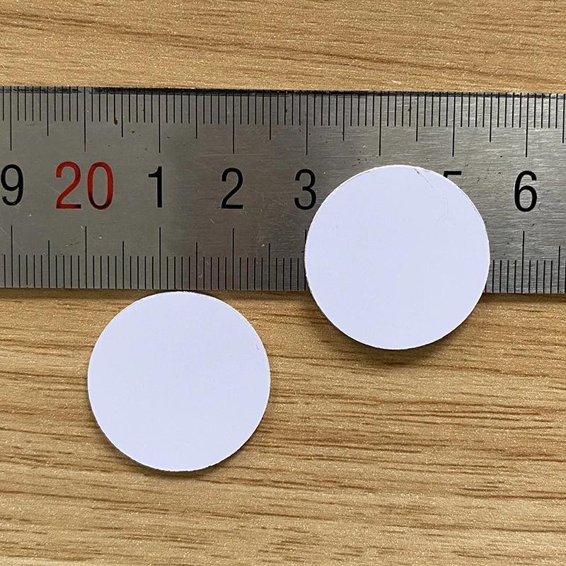 10PCS 25mm 125Khz RFID Tags T5577 Writable Stickers Proximity Cards Rewritable Backside sticker Adhesive card For RFID Copier