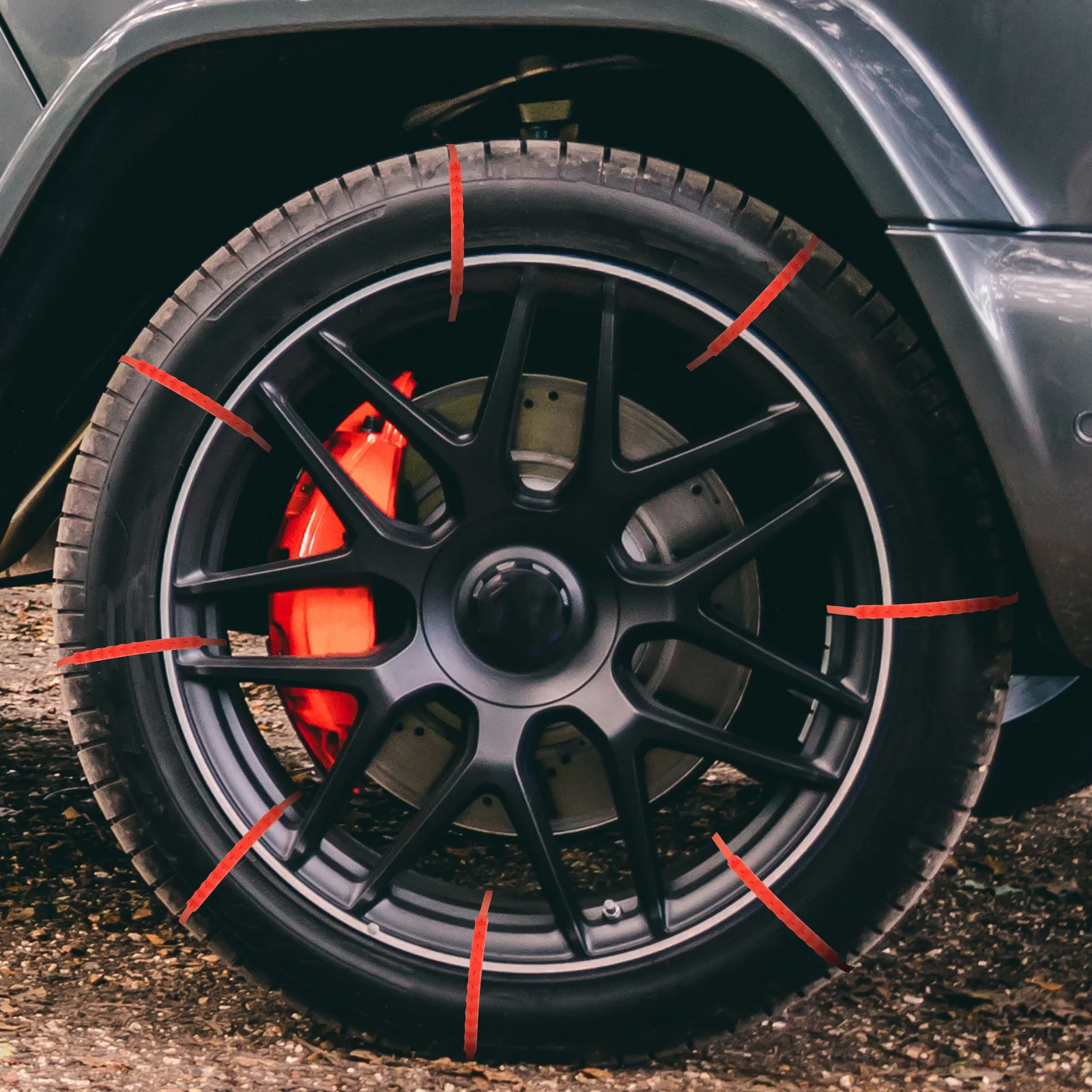 10 Pcs Car Snow Chains Tractor Tires Wheel Anti-skid Cable Plastic Mud Belt Emergency Spikes for