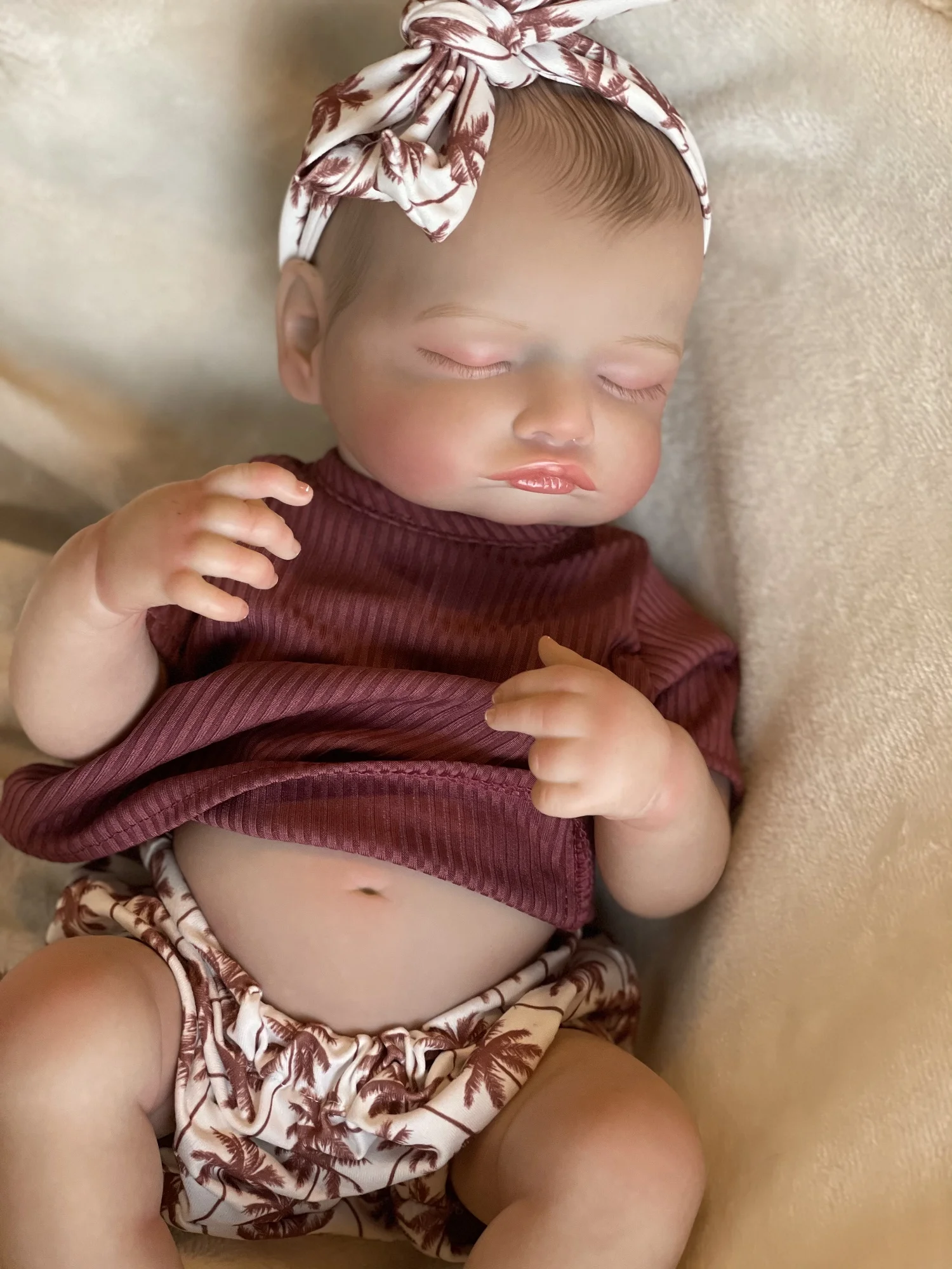 Rosalie Bebe Reborn Girl and Boy 50cm Cuddly Reborn Dolls With Painted Hair Handmade Visible Veins Lifelike Newborn Baby Doll